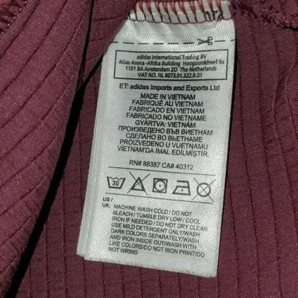 Adidas Trefoil Big Logo Graphic Crewneck Banded Embellish Waist Sz S Sweatshirt - Picture 6 of 10